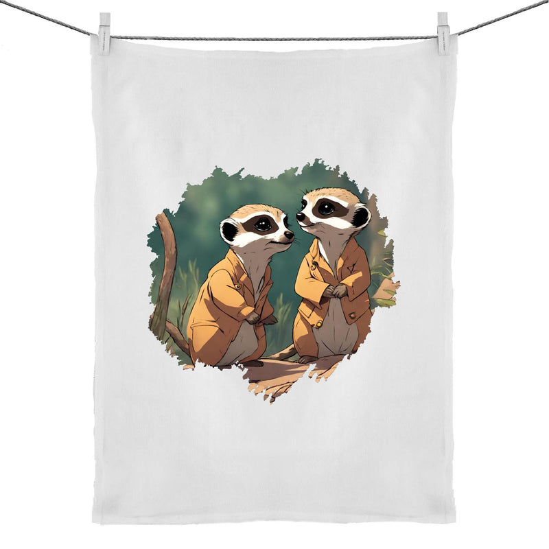 Meerkats 50% Linen 50% Cotton Tea Towel Ogo Merch