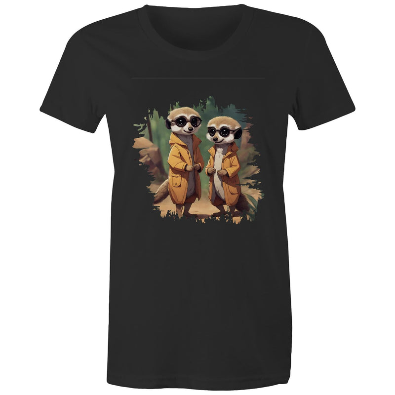 Cool Meerkats AS Colour - Women's Maple Organic Tee Ogo Merch