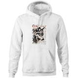 Wolf and Flowers AS Colour Stencil Pocket Hoodie Sweatshirt