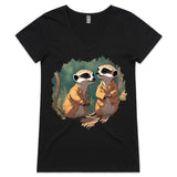 Meerkats AS Colour Bevel Womens VNeck TShirt