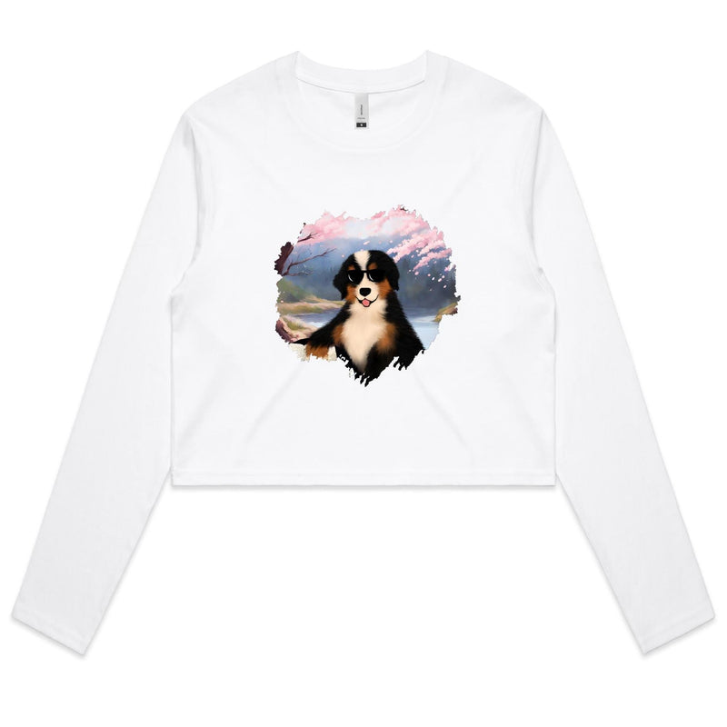 Cool Dog AS Colour Women's Long Sleeve Crop Tee Ogo Merch