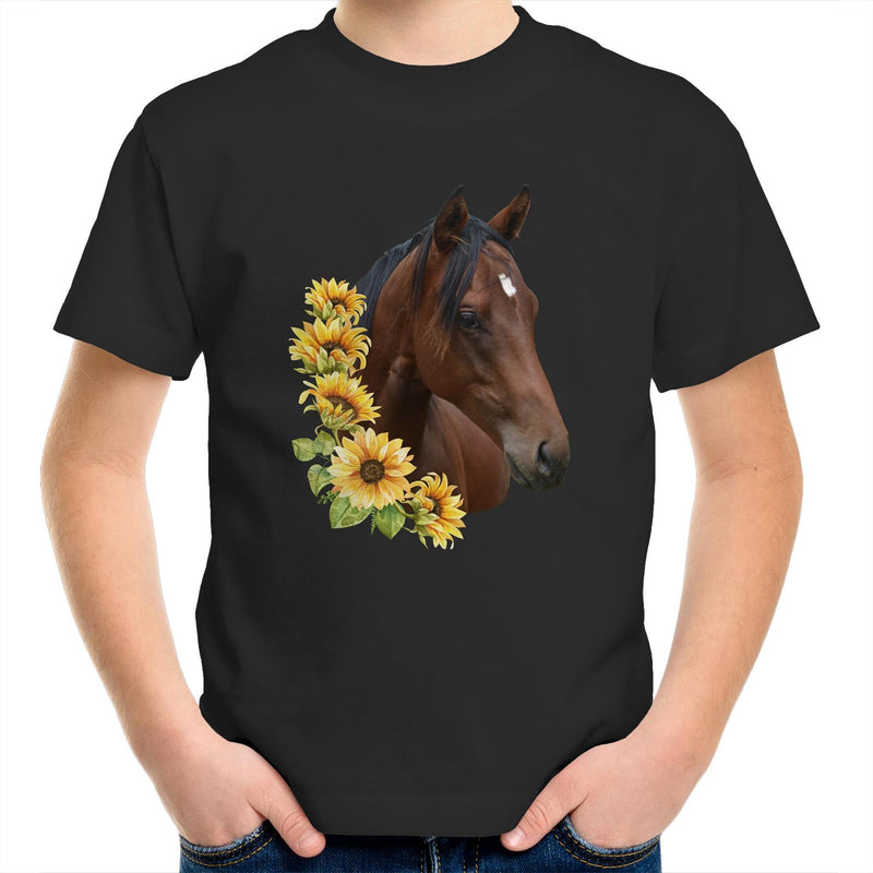 Sunflower Horse AS Colour Kids Youth T-Shirt Ogo Merch