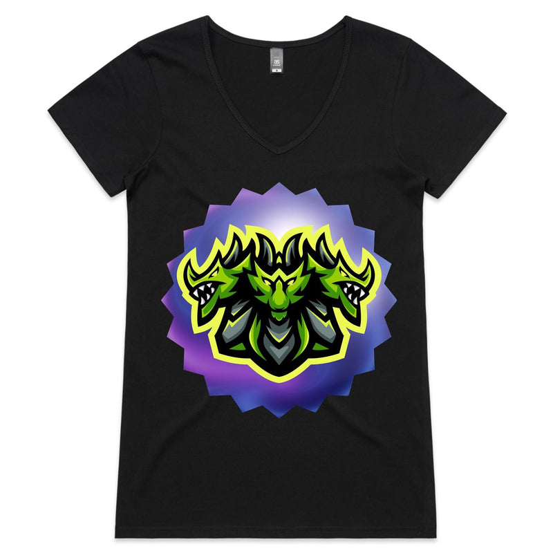 Green Hydra AS Colour Bevel Womens VNeck TShirt Ogo Merch