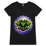 Green Hydra AS Colour Bevel Womens VNeck TShirt