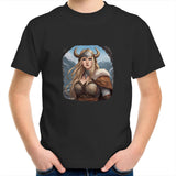 Viking Girl AS Colour Kids Youth T-Shirt