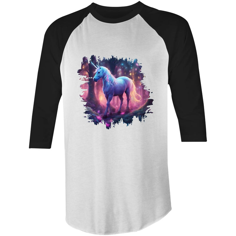 Pretty Unicorn AS Colour Raglan 3/4 Sleeve TShirt Ogo Merch