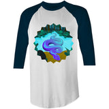 River Snake AS Colour Raglan 3/4 Sleeve TShirt