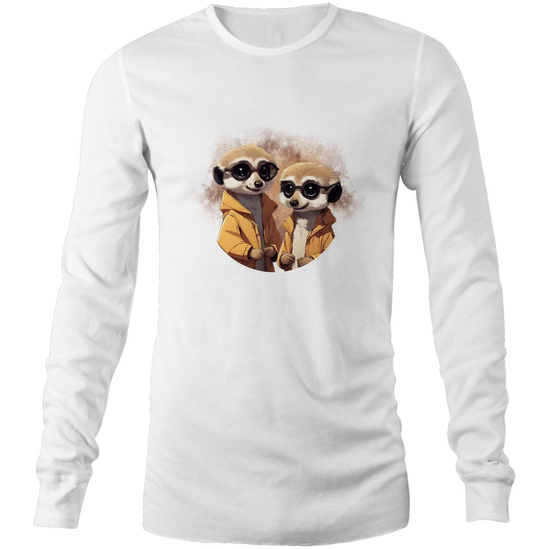Meerkats in Jackets AS Colour Base Mens Long Sleeve TShirt Ogo Merch