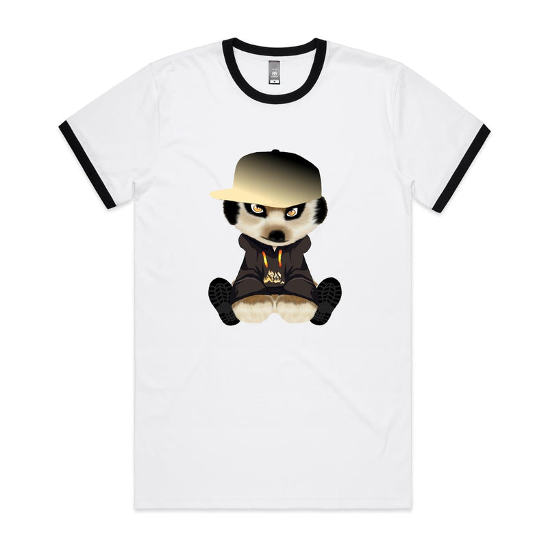 Meerkat in Cap AS Colour Staple Ringer Tee Ogo Merch
