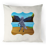 Beach Pegasus 100% Linen Cushion Cover