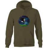 Lightning Eagle AS Colour Stencil - Pocket Hoodie Sweatshirt