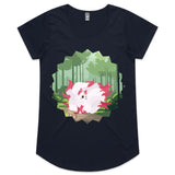 Forest Nine Tailed Fox Womens Scoop Neck TShirt