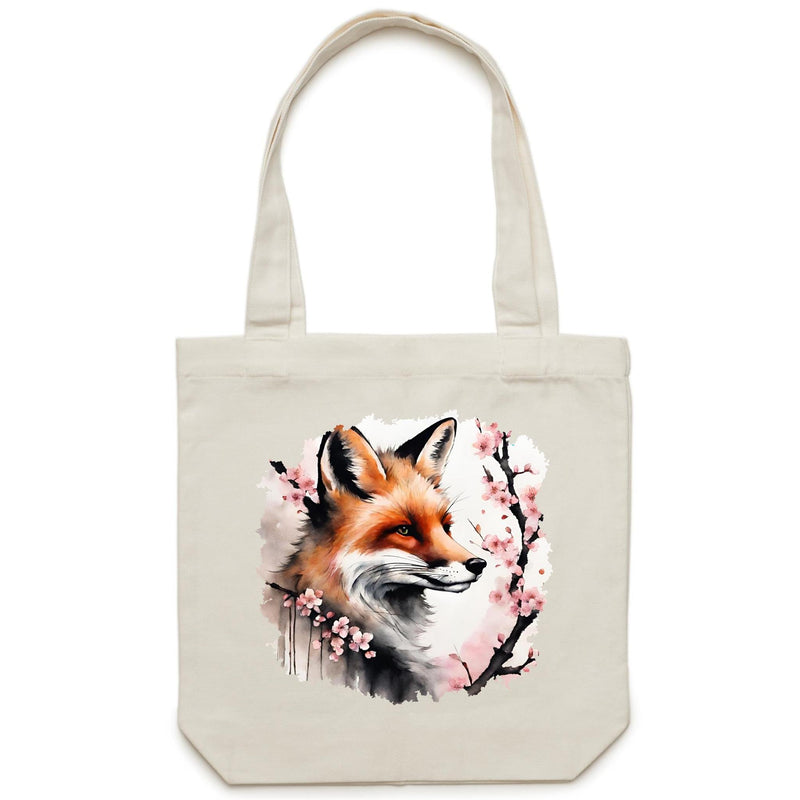 Fox and Tree AS Colour - Carrie - Canvas Tote Bag Ogo Merch