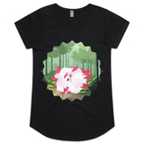 Forest Nine Tailed Fox Womens Scoop Neck TShirt