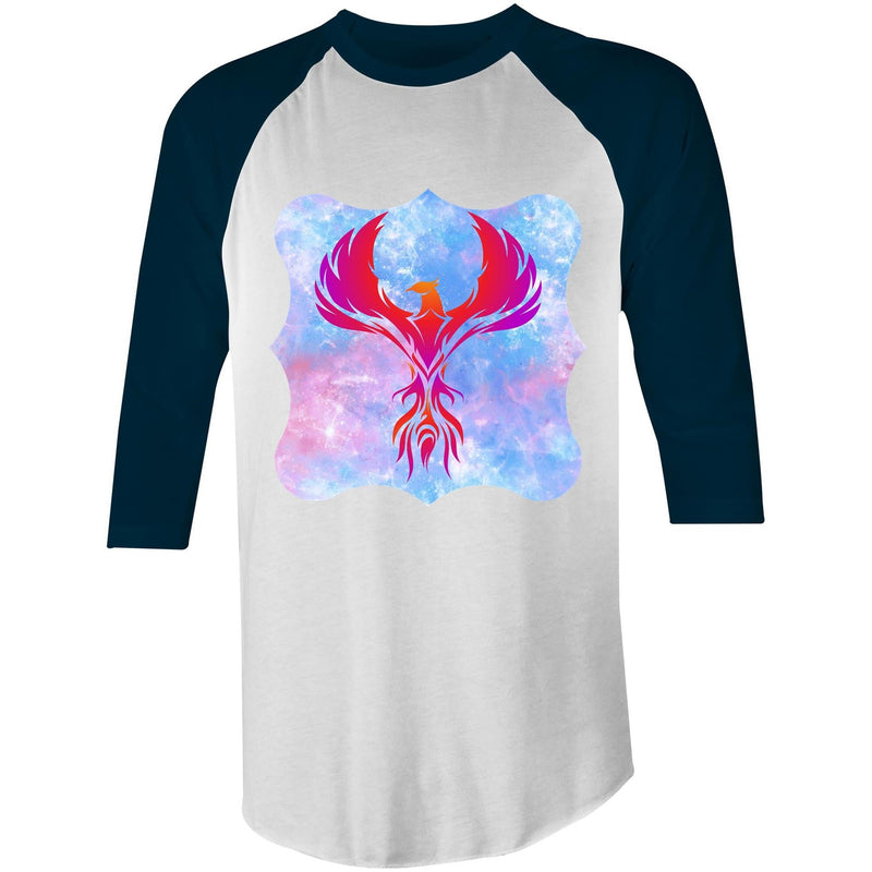 Red Phoenix AS Colour Raglan 3/4 Sleeve TShirt Ogo Merch