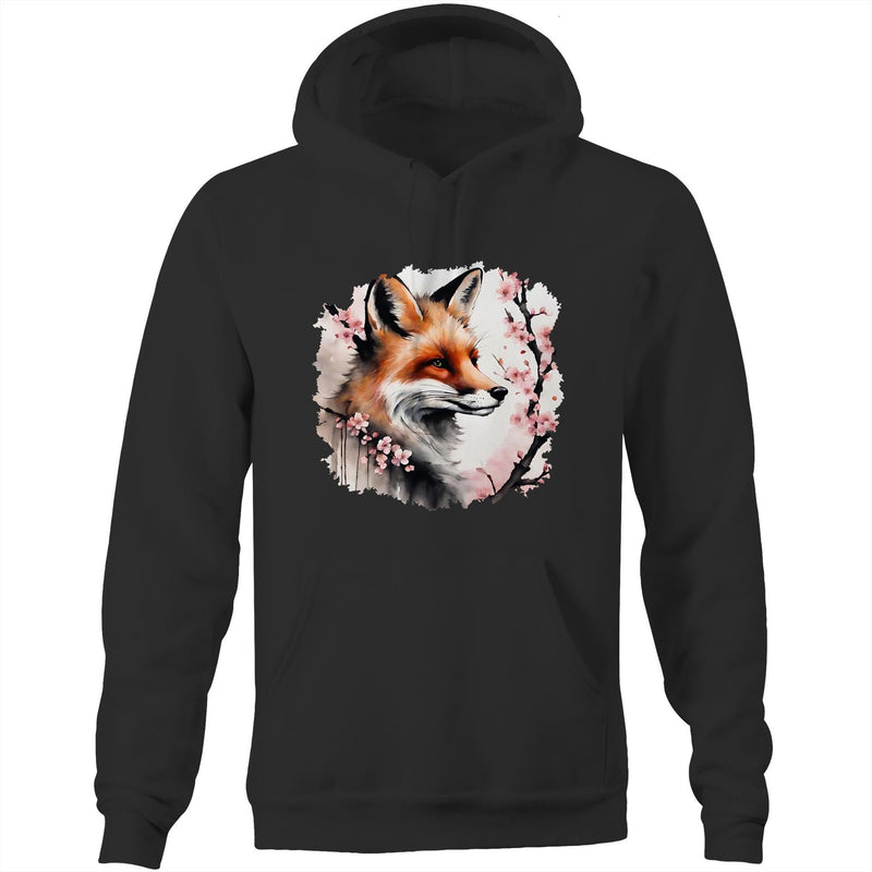 Fox and Tree AS Colour Stencil - Pocket Hoodie Sweatshirt Ogo Merch