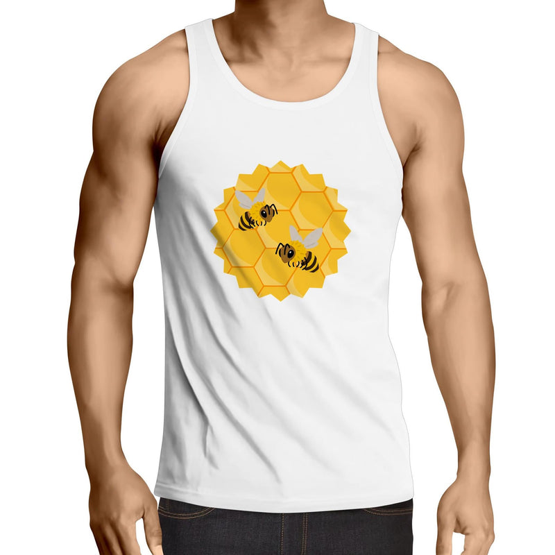 Bees AS Colour Lowdown - Mens Singlet Top Ogo Merch