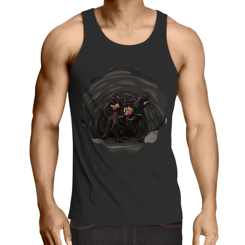 Cave Cerberus AS Colour Lowdown Mens Singlet Top Ogo Merch