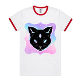 Psychic Cat AS Colour Staple Ringer Tee