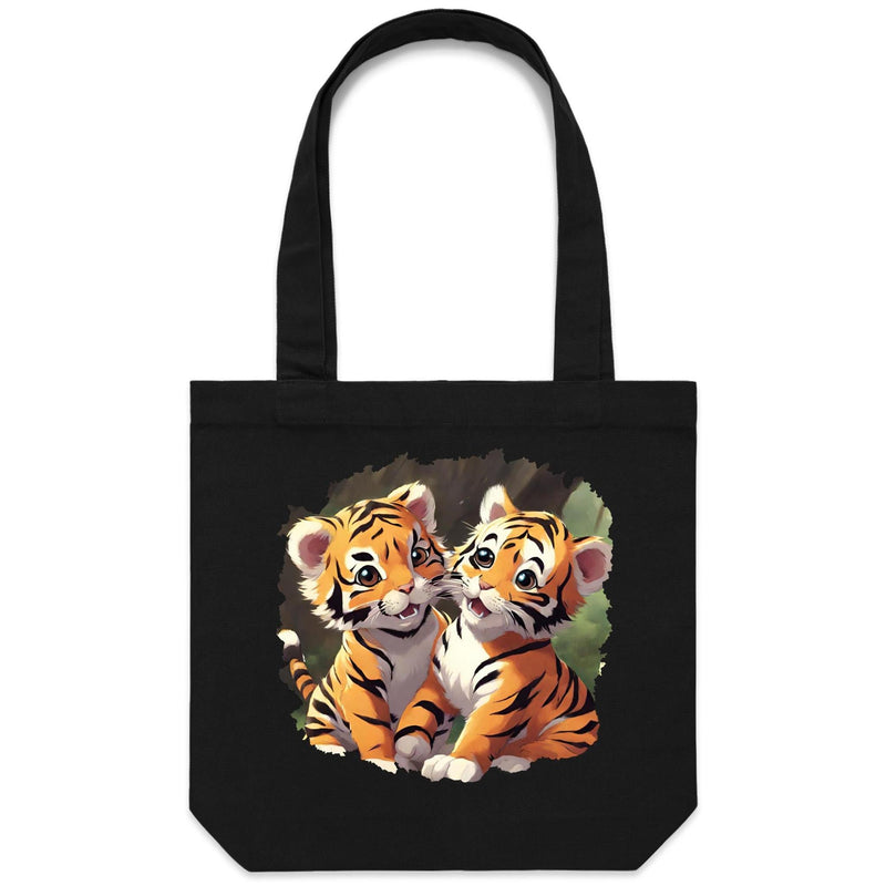 Baby Tigers AS Colour Carrie Canvas Tote Bag Ogo Merch