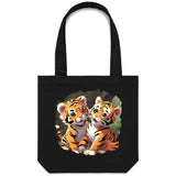 Baby Tigers AS Colour Carrie Canvas Tote Bag