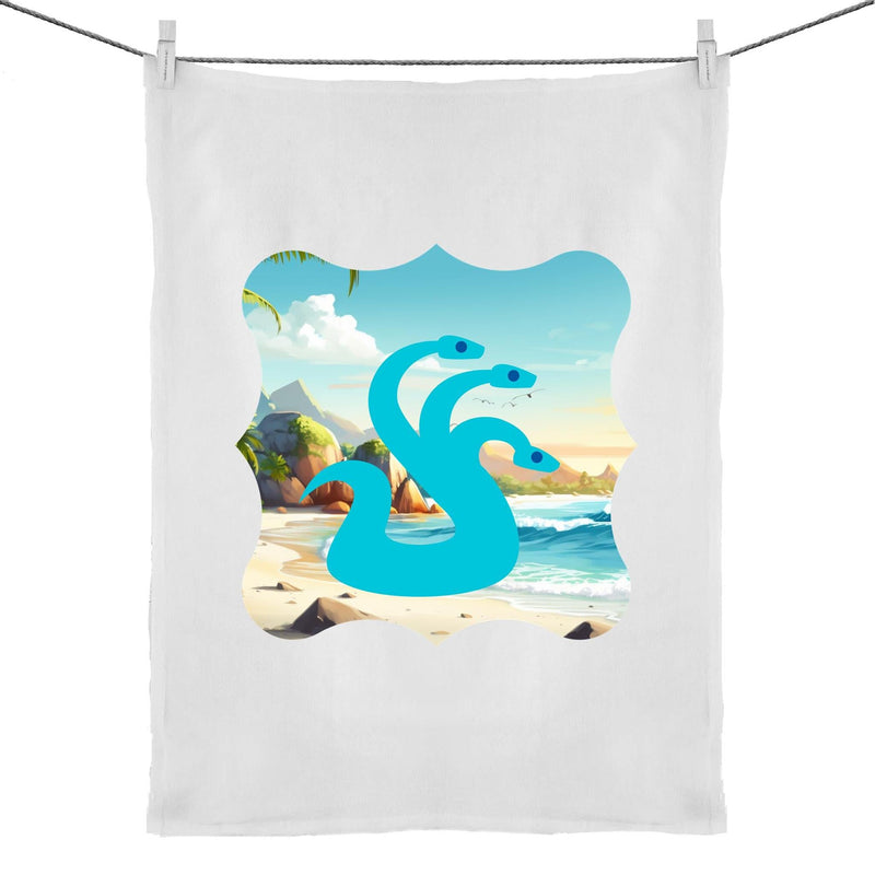 Beach Hydra 50% Linen 50% Cotton Tea Towel Ogo Merch