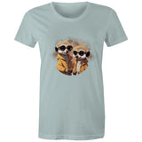 Meerkats in Jackets AS Colour - Women's Maple Tee