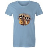 Meerkats in Jackets AS Colour - Women's Maple Tee