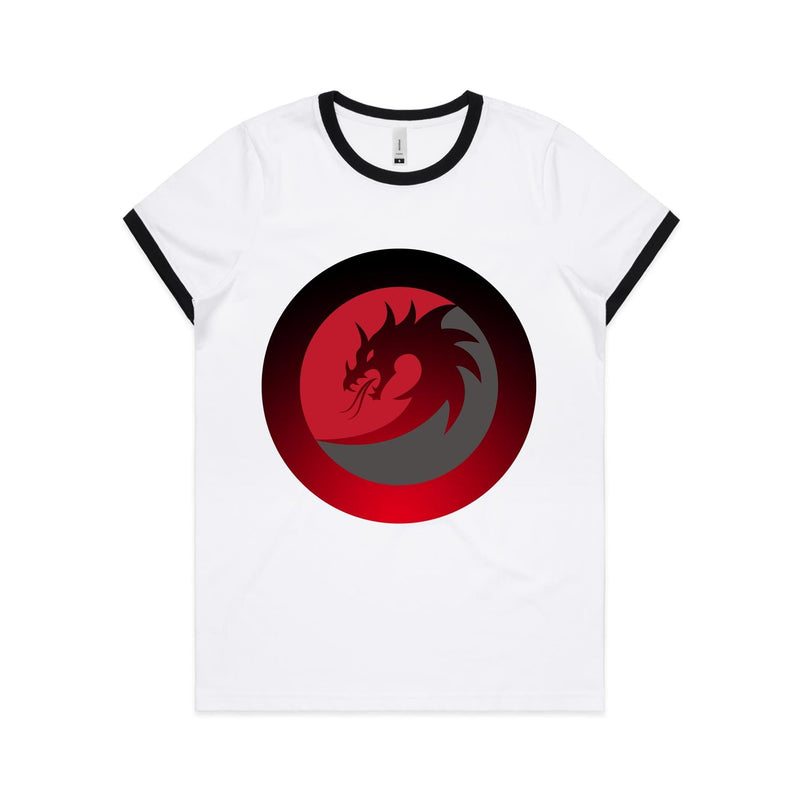 Dragon Shadow AS Colour Women's Ringer Tee Ogo Merch