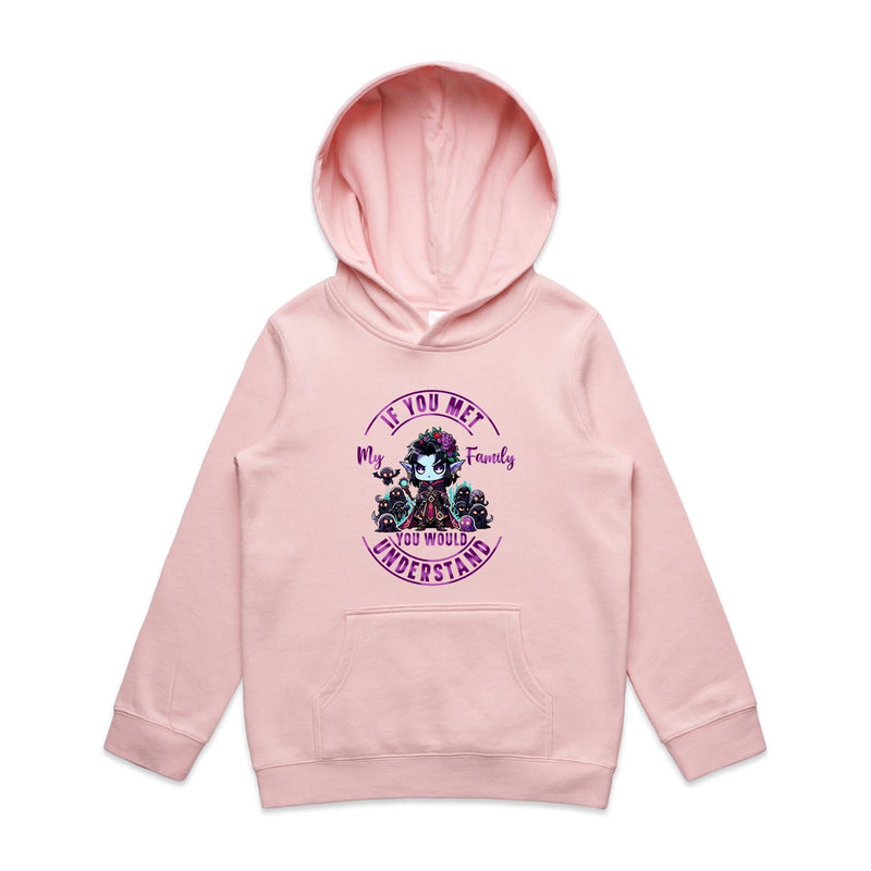 Meet my Family Angry Girl AS Colour - Youth Supply Hood Ogo Merch