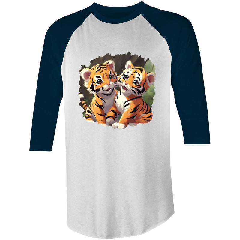 Baby Tigers AS Colour Raglan - 3/4 Sleeve T-Shirt Ogo Merch