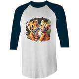 Baby Tigers AS Colour Raglan - 3/4 Sleeve T-Shirt