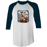 Viking Girl AS Colour Raglan - 3/4 Sleeve T-Shirt