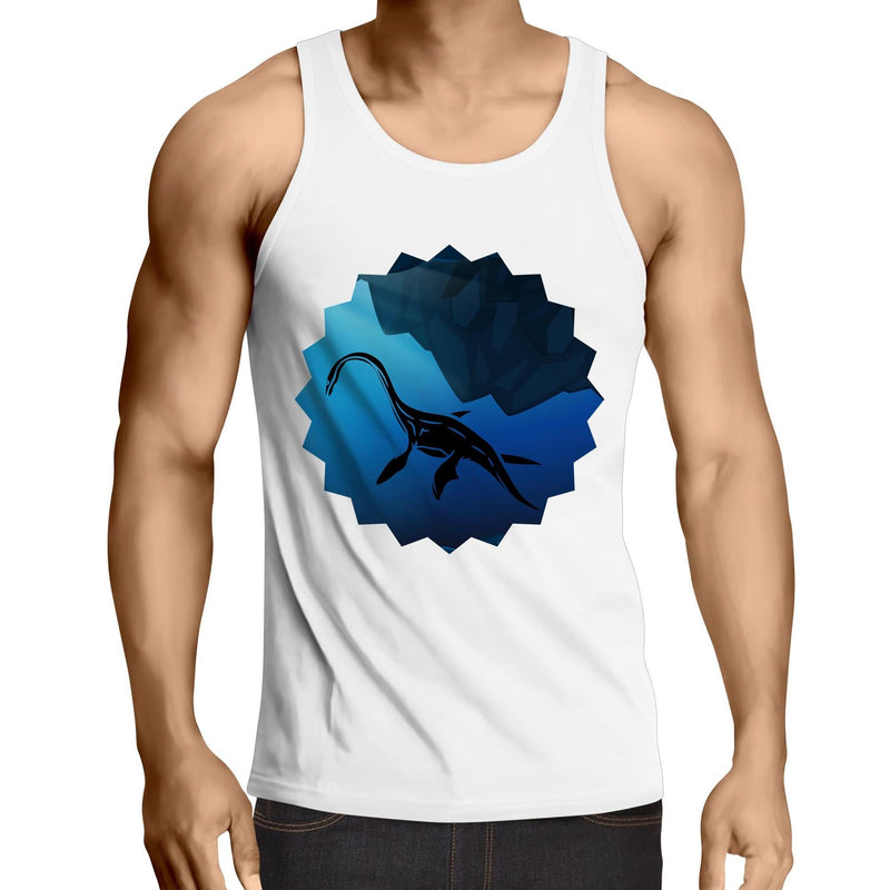 Plesiosaur AS Colour Lowdown Mens Singlet Top Ogo Merch
