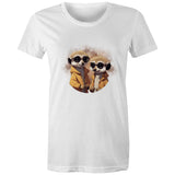 Meerkats in Jackets AS Colour - Women's Maple Tee