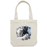 Three Wolves AS Colour Carrie Canvas Tote Bag