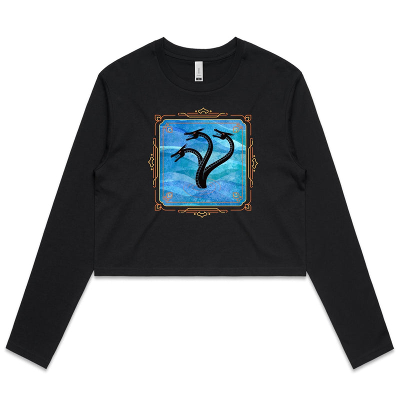 Ocean Hydra AS Colour Women's Long Sleeve Crop Tee Ogo Merch