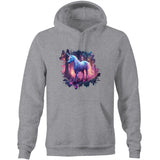 Pretty Unicorn AS Colour Stencil Pocket Hoodie Sweatshirt