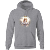 Angel Girl AS Colour Stencil - Pocket Hoodie Sweatshirt