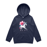 Unicorn and Flower AS Colour - Youth Supply Hood