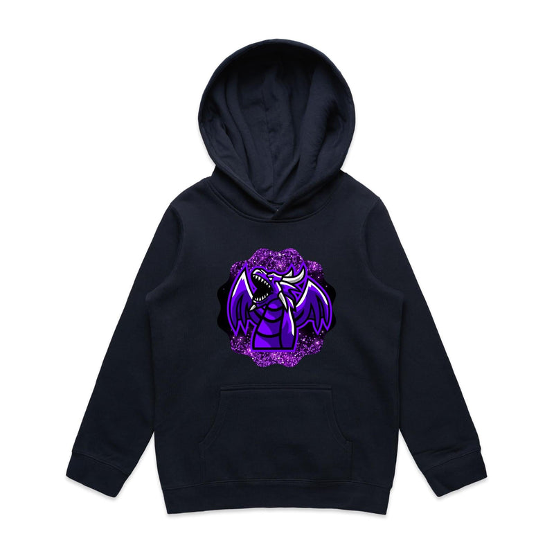 Shining Purple Dragon AS Colour Youth Supply Hood Ogo Merch
