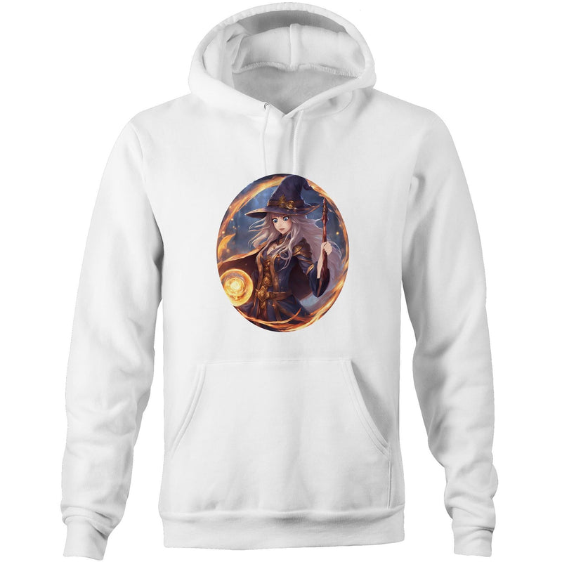 Flame Witch AS Colour Stencil - Pocket Hoodie Sweatshirt Ogo Merch