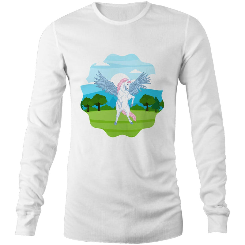 Colourful Pegasus AS Colour Base - Mens Long Sleeve T-Shirt Ogo Merch
