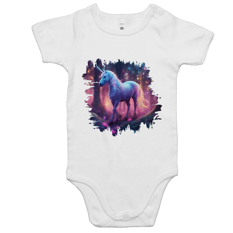 Pretty Unicorn AS Colour Mini Me Baby Onesie Romper Ogo Merch