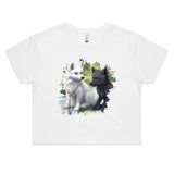 Two Wolves AS Colour - Women's Crop Tee