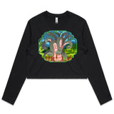 Swamp Hydra AS Colour Women's Long Sleeve Crop Tee