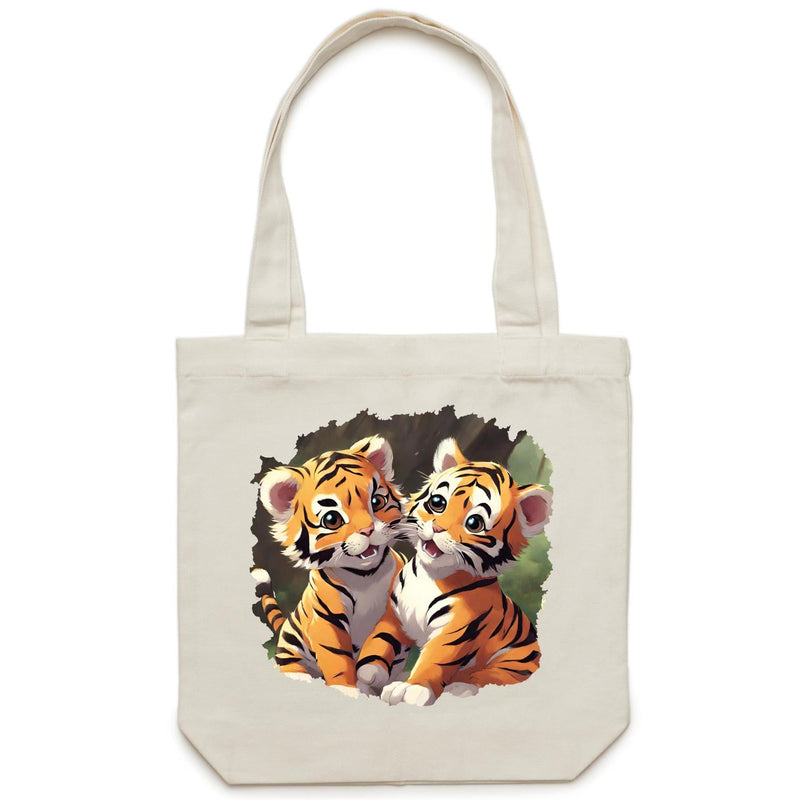 Baby Tigers AS Colour Carrie Canvas Tote Bag Ogo Merch