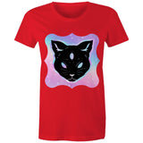 Psychic Cat AS Colour Women's Maple Tee