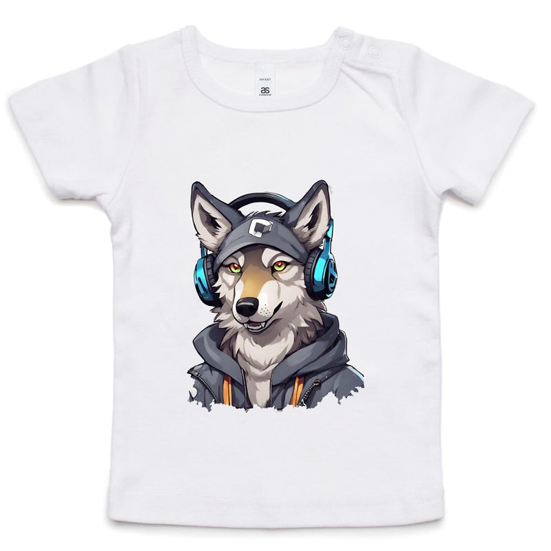 Gaming Wolf AS Colour Infant Wee Tee Ogo Merch