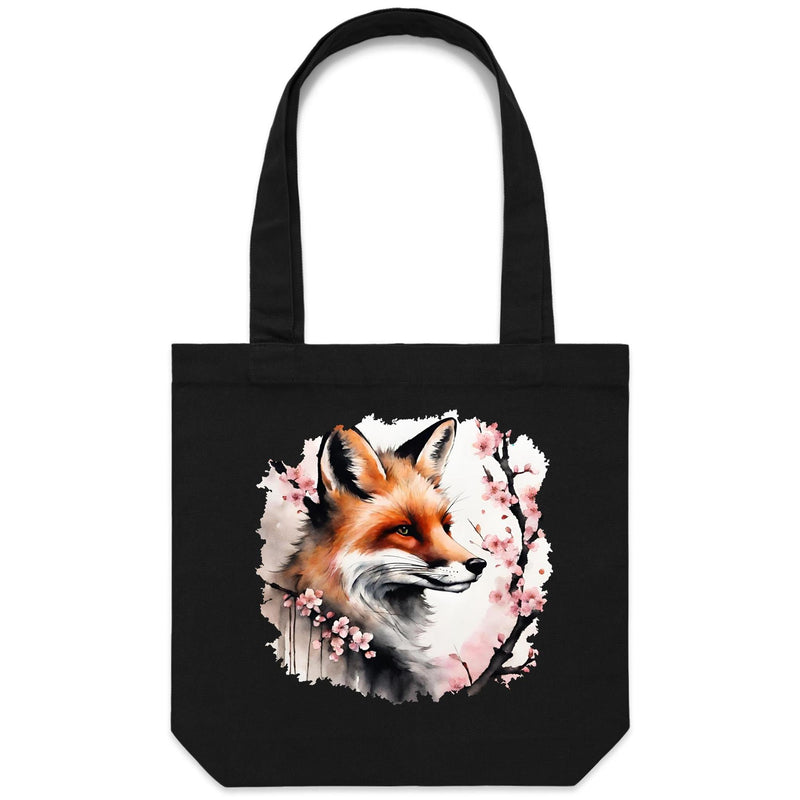 Fox and Tree AS Colour - Carrie - Canvas Tote Bag Ogo Merch